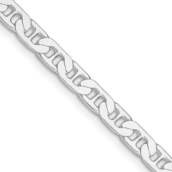 Kazi Luxury Sterling Silver Rhodium-plated 4.5mm Flat Anchor Chain,New Products : American Fashion Style Bags On Sale